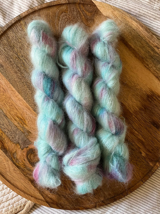 LAGON ROSE (Mohair et Soie)